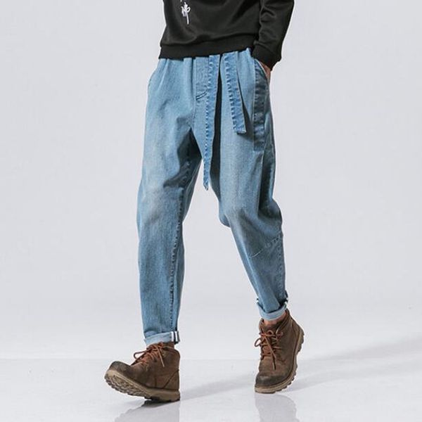 fashion men harem denim pants baggy jeans loose trousers hip hop pants street dance plus size 4xl 5xl, Blue
fashion men harem denim pants baggy jeans loose trousers hip hop pants street dance plus size 4xl 5xl, Blue
