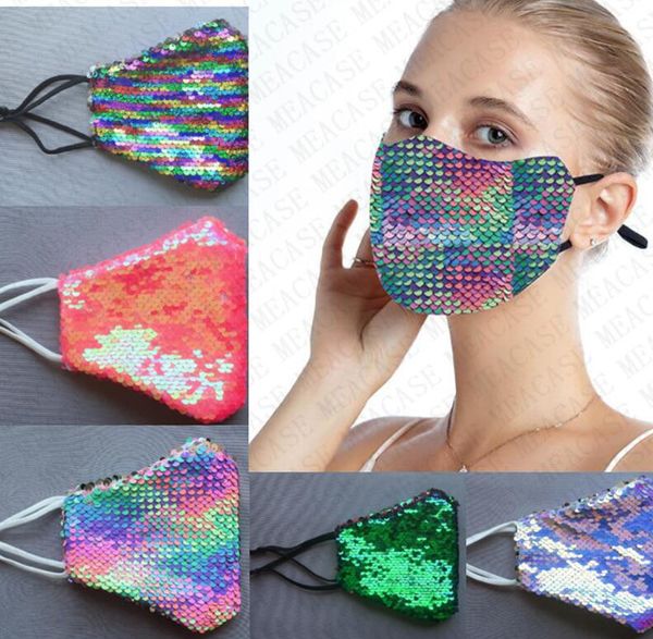 dhl fashion bling bling sequin protective mask washable sunproof reusable face mask elastic earloop mouth mask 6 colors d72105
dhl fashion bling bling sequin protective mask washable sunproof reusable face mask elastic earloop mouth mask 6 colors d72105