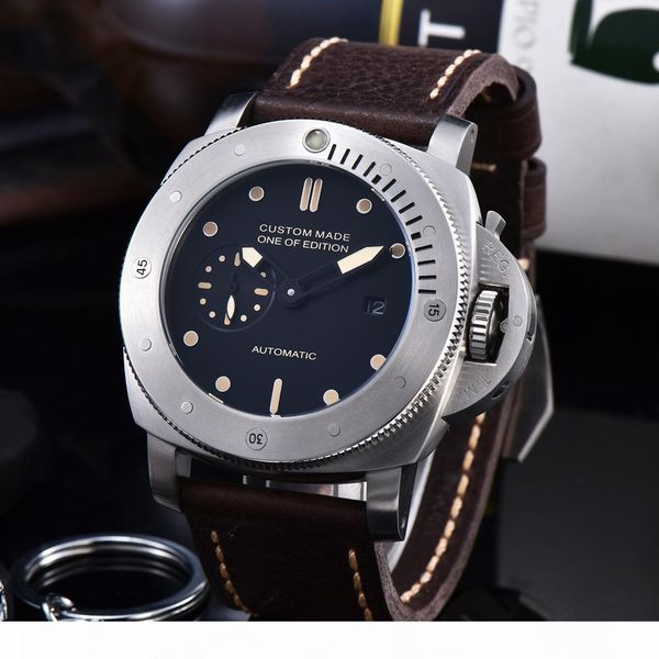 47mm automatic mechanical men watch leather strap pvd case waterproof leisure fashion luminous watch men cm113, Slivery;brown
47mm automatic mechanical men watch leather strap pvd case waterproof leisure fashion luminous watch men cm113, Slivery;brown