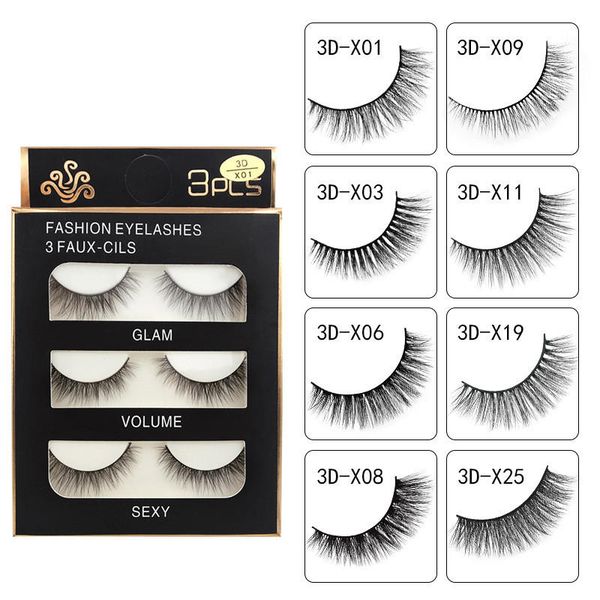 false eyelashes 3d mink fake extension 3 pairs natural look thick soft handmade set eye makeup
false eyelashes 3d mink fake extension 3 pairs natural look thick soft handmade set eye makeup