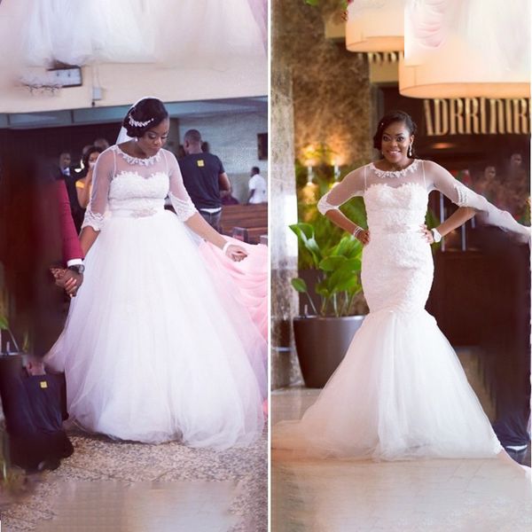 2 pieces detachable skirt wedding dresses half sleeve beading belt lace appliques tulle removable bridal gowns vestido de noiva, White
2 pieces detachable skirt wedding dresses half sleeve beading belt lace appliques tulle removable bridal gowns vestido de noiva, White