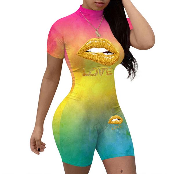 2020 new tie dyeing print jumpsuit rompers women lips print turtleneck bodycon summer short sleeve rompers shorts pants, Black;white
2020 new tie dyeing print jumpsuit rompers women lips print turtleneck bodycon summer short sleeve rompers shorts pants, Black;white