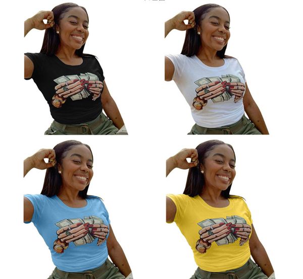 new women summer t shirt hand dollar printed round neck short sleeves pullover tees fashion trend designer sweatshirt ly713, Blue
new women summer t shirt hand dollar printed round neck short sleeves pullover tees fashion trend designer sweatshirt ly713, Blue