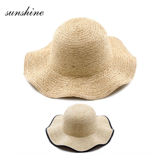 new wave curling flower big straw sunscreen edge straw hat summer lady lafite sunscreen hat, Blue;gray
new wave curling flower big straw sunscreen edge straw hat summer lady lafite sunscreen hat, Blue;gray