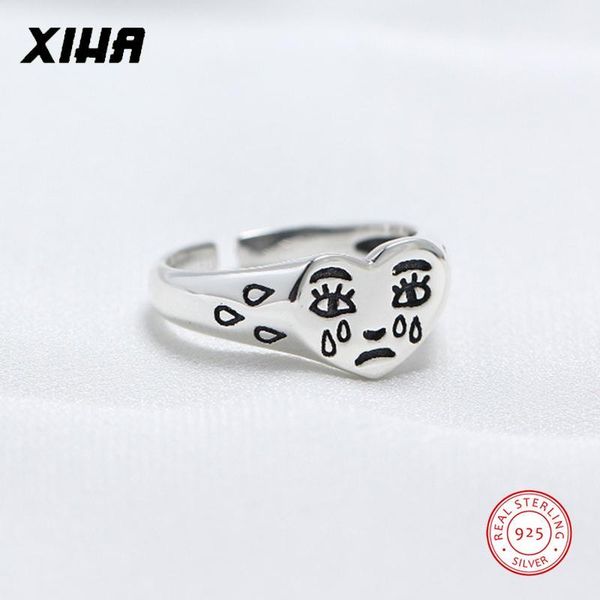 xiha 925 sterling silver rings for women simple novlety cry face open cuff resizable ring dropshipping suppliers usa j190627, Slivery;golden
xiha 925 sterling silver rings for women simple novlety cry face open cuff resizable ring dropshipping suppliers usa j190627, Slivery;golden