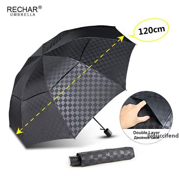 double layer dark grid big umbrella rain women 3folding 10rib windproof business men umbrella travel for family paraguas parasol t200117
double layer dark grid big umbrella rain women 3folding 10rib windproof business men umbrella travel for family paraguas parasol t200117