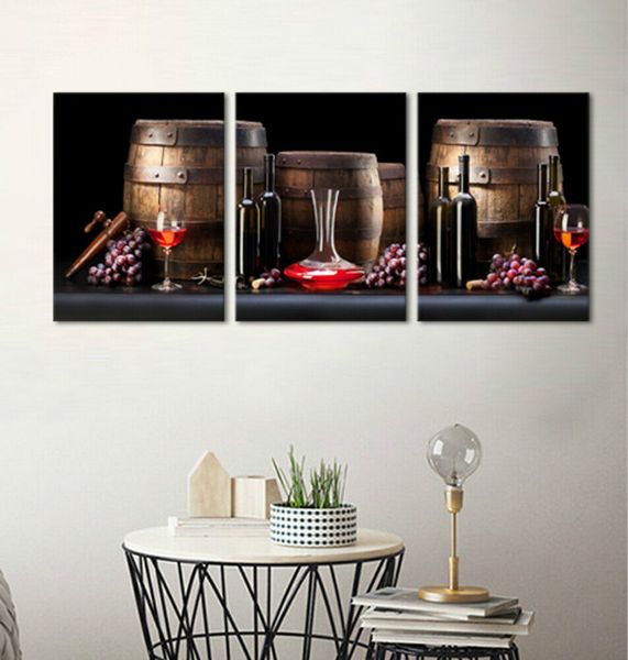 nordic modern abstract home wall decoration painting triple wine barrel oil painting spray painting wall art