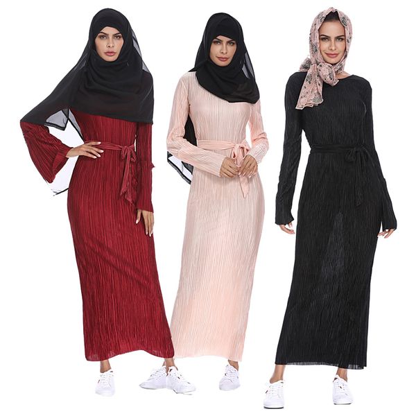 vestidos longo 2019 kaftan abaya dubai islam bandage bodycon pleated muslim hijab dress women elbise turkish islamic clothing
vestidos longo 2019 kaftan abaya dubai islam bandage bodycon pleated muslim hijab dress women elbise turkish islamic clothing