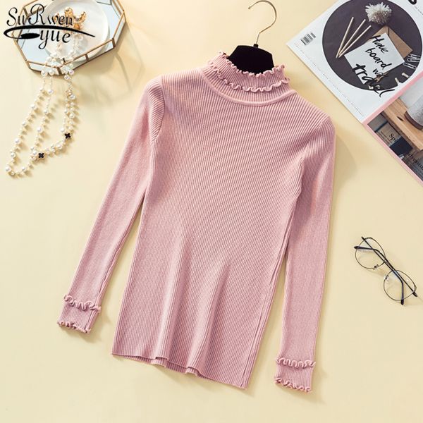 women's sweaters knitwear 2021 for autumn and winter turtleneck solid sweet bottoming sweater coat female 10380, White;black
women's sweaters knitwear 2021 for autumn and winter turtleneck solid sweet bottoming sweater coat female 10380, White;black