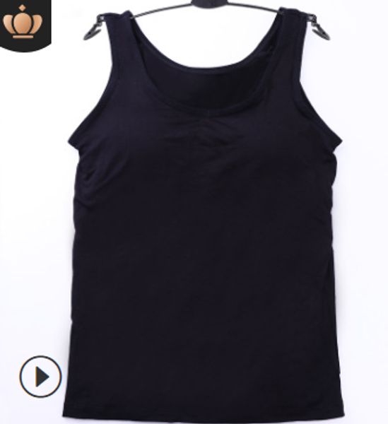 modal with chest pad, camisole, female plus size sports yoga bottoming shirt, White
modal with chest pad, camisole, female plus size sports yoga bottoming shirt, White