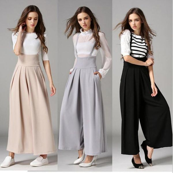 2019 European/American New High Waist Suspenders Pants Women Trousers Fashion Wide Leg Pants Casual Nine Pants Suspender Trousers Summer
2019 European/American New High Waist Suspenders Pants Women Trousers Fashion Wide Leg Pants Casual Nine Pants Suspender Trousers Summer