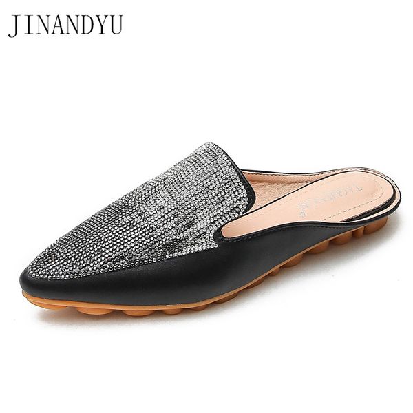 crystal ladies mules shoes summer slippers women leather pointed toe flat slippers for women comfortable black white shoes woman
crystal ladies mules shoes summer slippers women leather pointed toe flat slippers for women comfortable black white shoes woman