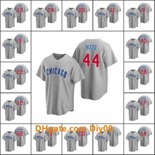 chicagocubs #9 javier baez 44 anthony rizzo 17 kris bryant 13 david bote men women youth custom gray replica road jersey, Black
chicagocubs #9 javier baez 44 anthony rizzo 17 kris bryant 13 david bote men women youth custom gray replica road jersey, Black