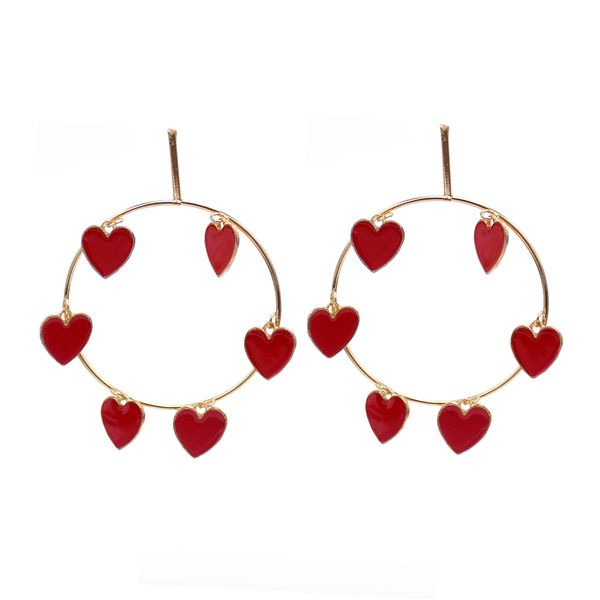 fashion red love heart pendant hoop earrings drop dangle earrings party jewelry for cool girls women, Silver
fashion red love heart pendant hoop earrings drop dangle earrings party jewelry for cool girls women, Silver