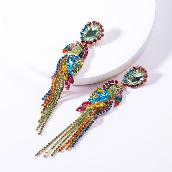 exaggerated acrylic diamond colored diamond parrot earrings women's fashion temperament super flash full diamond earring, Golden
exaggerated acrylic diamond colored diamond parrot earrings women's fashion temperament super flash full diamond earring, Golden