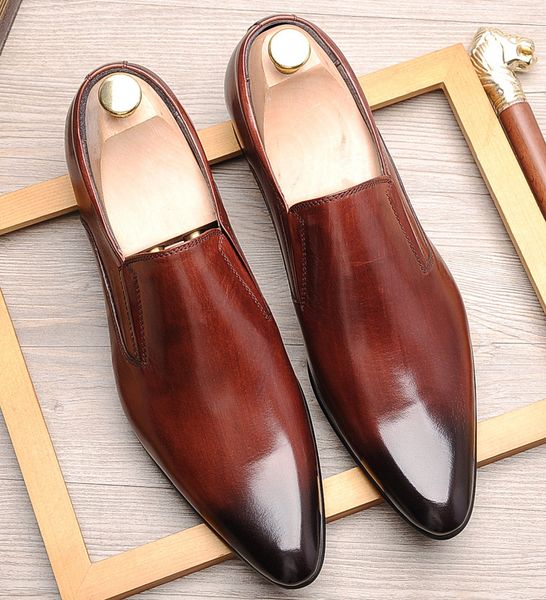 men shoes spring summer formal genuine leather business casual men dress shoes office male oxfords wedding shoe, Black
men shoes spring summer formal genuine leather business casual men dress shoes office male oxfords wedding shoe, Black