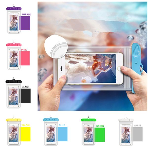 fashion lanyard swimming bag waterproof mobile phone pouch smartphone sealed pack swimming pool beach on sea diving storage bag 8 colors, White
fashion lanyard swimming bag waterproof mobile phone pouch smartphone sealed pack swimming pool beach on sea diving storage bag 8 colors, White