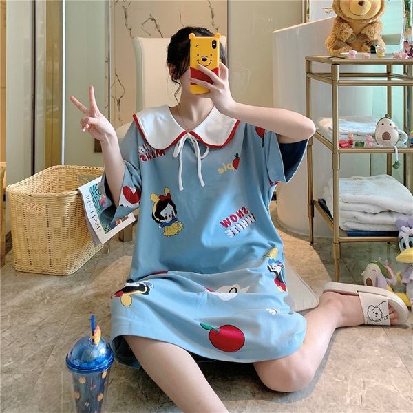 pure cotton pajamas female sweet and lovely ims pajamas academic style princess collar princess dress nightdress loose, Blue;red
pure cotton pajamas female sweet and lovely ims pajamas academic style princess collar princess dress nightdress loose, Blue;red