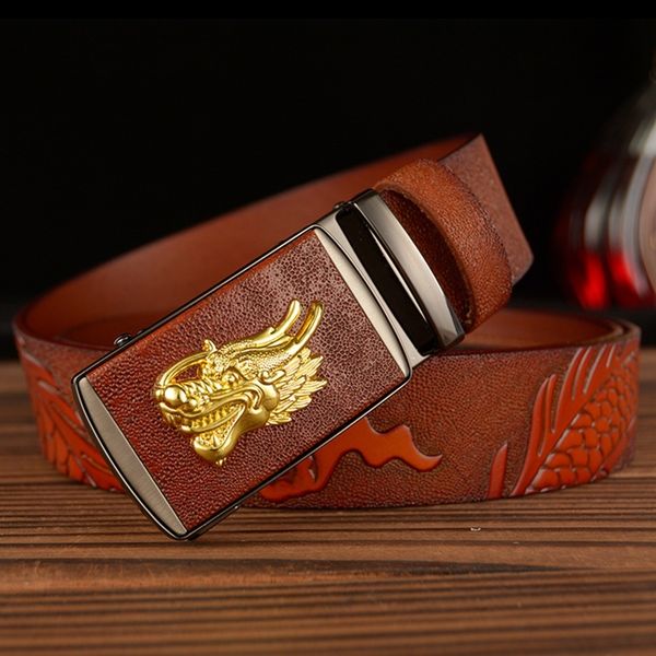 domineering g dragon automatic buckle men's genuine leather leisure dragon pattern carved leisure cowhide belt belt belt, Black;brown
domineering g dragon automatic buckle men's genuine leather leisure dragon pattern carved leisure cowhide belt belt belt, Black;brown