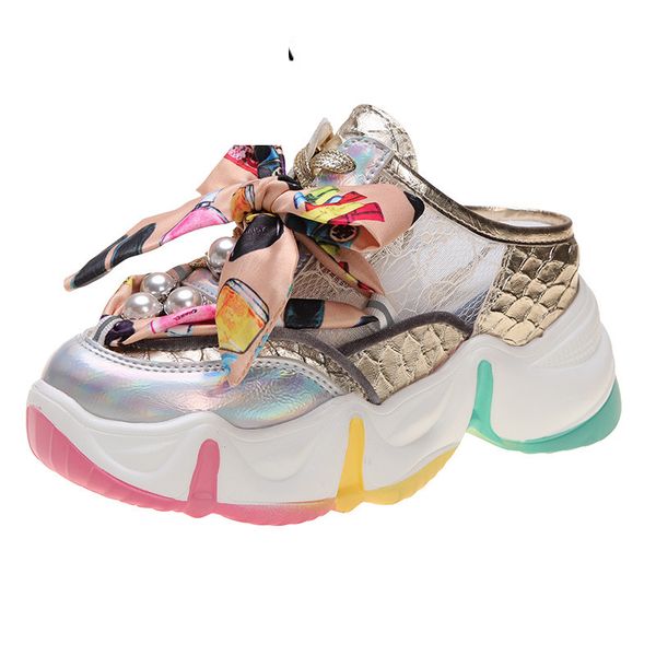 women slippers 2020 thick sole dad shoes casual high platform shoes comfortable leisure cutout sandal sneakers woman -426, Black
women slippers 2020 thick sole dad shoes casual high platform shoes comfortable leisure cutout sandal sneakers woman -426, Black