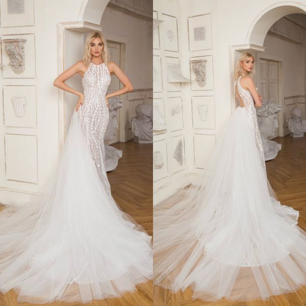 2021 new wedding dresses jewel lace appliques mermaid bridal gowns custom made hollow back sweep train wedding dress vestidos de novia, White
2021 new wedding dresses jewel lace appliques mermaid bridal gowns custom made hollow back sweep train wedding dress vestidos de novia, White