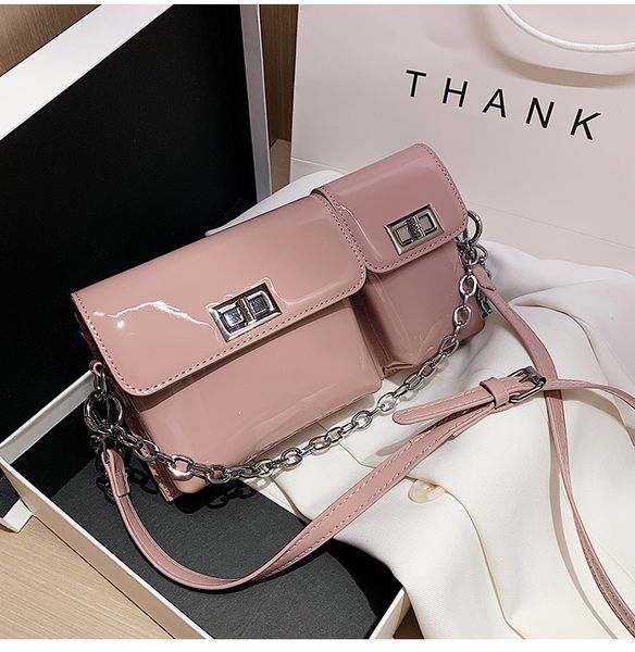 2020 new solid color ladies mini small bag fashion patent leather crossbody bag shoulder small square double shoulder strap
2020 new solid color ladies mini small bag fashion patent leather crossbody bag shoulder small square double shoulder strap