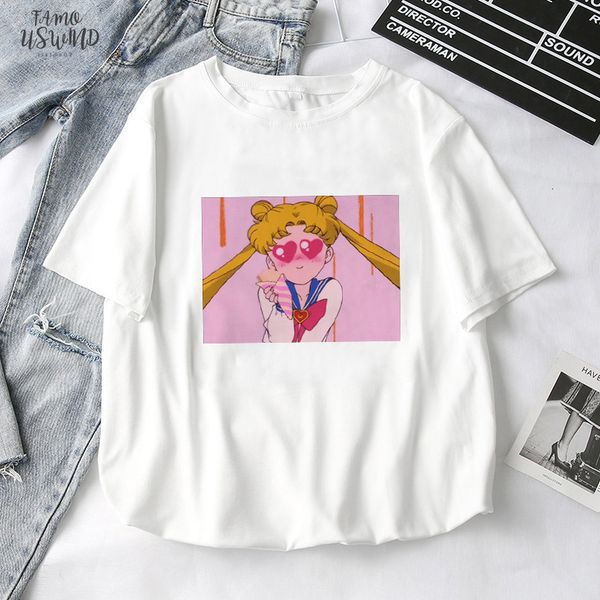 summer women korea harajuku cute sailor moon print short sleeve t shirt fashion fun loose turtleneck o neck casual women t shirt, White
summer women korea harajuku cute sailor moon print short sleeve t shirt fashion fun loose turtleneck o neck casual women t shirt, White