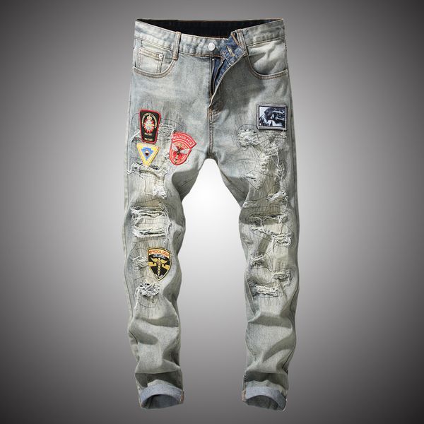 mens skinny jeans fashion vintage denim pants casual hole pencil pant jeans slim fit mens trousers bp059, Blue
mens skinny jeans fashion vintage denim pants casual hole pencil pant jeans slim fit mens trousers bp059, Blue