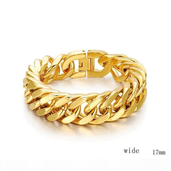 24k gold bracelet bangle chunky chain for men jewelry 316l stainless steel punk rock, Black
24k gold bracelet bangle chunky chain for men jewelry 316l stainless steel punk rock, Black