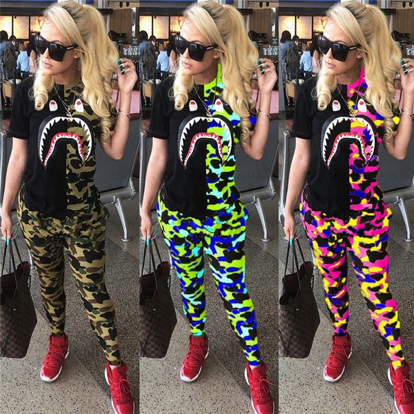 women suit t shirts summer 2 piece shorts tracksuit outfit cartoon sharks camouflage printing sportswear two piece shorts set sale d72708, Gray
women suit t shirts summer 2 piece shorts tracksuit outfit cartoon sharks camouflage printing sportswear two piece shorts set sale d72708, Gray