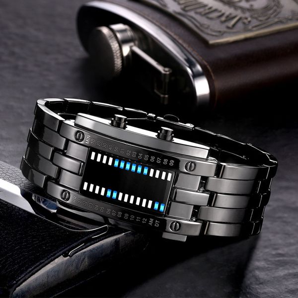 new fashion lava led iron electron electron man wrath of thunder binary dual-line fashion student electronic watch, Blue
new fashion lava led iron electron electron man wrath of thunder binary dual-line fashion student electronic watch, Blue