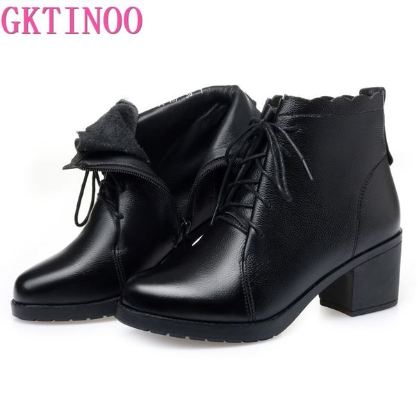 boots gktinoo soft comfort genuine leather autumn winter women shoes non-slip high heel ankle, Black
boots gktinoo soft comfort genuine leather autumn winter women shoes non-slip high heel ankle, Black