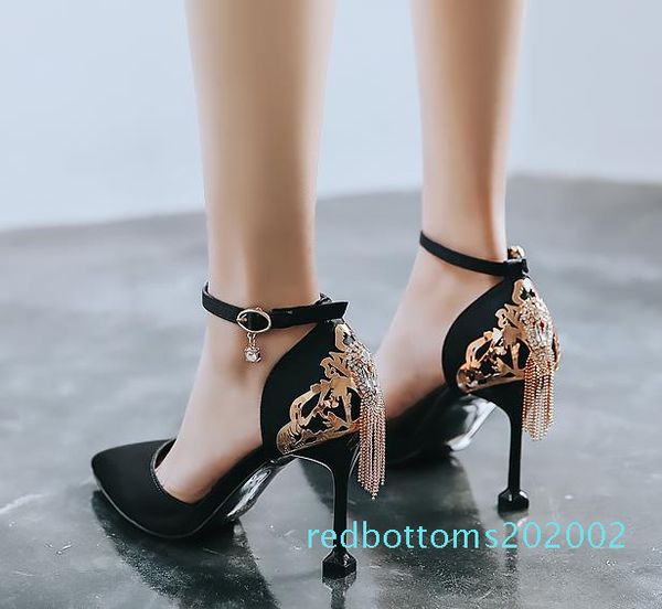 luxury fashion women designer pumps gorgeous rhinestone tassels red satin ankle strap pumps bridal wedding shoes size 34 to 40 r02, Black
luxury fashion women designer pumps gorgeous rhinestone tassels red satin ankle strap pumps bridal wedding shoes size 34 to 40 r02, Black