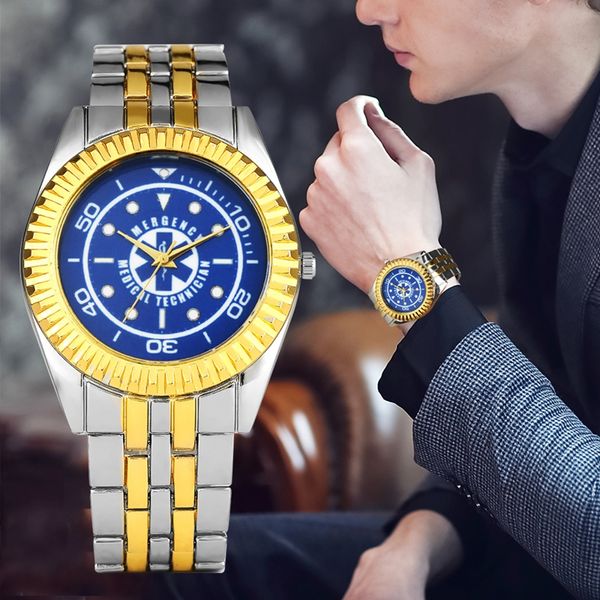 emt emergency technician paramedic badge star of life ems rescue quartz watch men's clock reloj para hombre, Slivery;brown
emt emergency technician paramedic badge star of life ems rescue quartz watch men's clock reloj para hombre, Slivery;brown