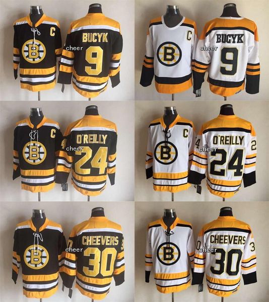 2016 boston bruins #9 bucyk #24 o'reilly #30 cheevers white/black throwback ice hockey jersey ing, Black;red
2016 boston bruins #9 bucyk #24 o'reilly #30 cheevers white/black throwback ice hockey jersey ing, Black;red