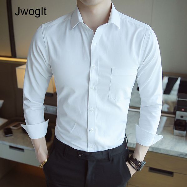 mens fashion business casual work shirt button down fit long sleeve twill formal white dress shirts, White;black
mens fashion business casual work shirt button down fit long sleeve twill formal white dress shirts, White;black