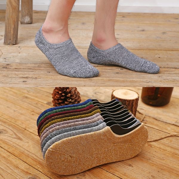 men's thick towel bottom solid color ethnic style terry invisible sockssilicone invisible sockssocks silicone non-slip boat socks, Black
men's thick towel bottom solid color ethnic style terry invisible sockssilicone invisible sockssocks silicone non-slip boat socks, Black