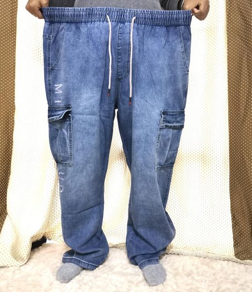 7xl men's denim cotton stretch casual jeans overalls clothing fat large big size pants multi-pocket drawstring blue trousers
7xl men's denim cotton stretch casual jeans overalls clothing fat large big size pants multi-pocket drawstring blue trousers