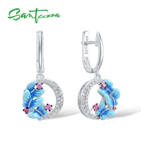 SANTUZZA Silver Earrings For Women 925 Sterling Silver Delicate Charming Blue Butterfly Drop Earrings Trendy Party Fine Jewelry CJ191212
SANTUZZA Silver Earrings For Women 925 Sterling Silver Delicate Charming Blue Butterfly Drop Earrings Trendy Party Fine Jewelry CJ191212