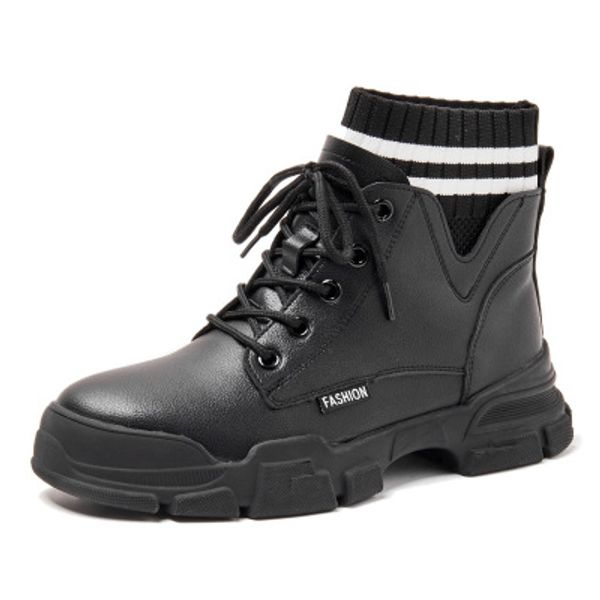 boots women's autumn 2020 new casual wild british style large size women's short boots, Black
boots women's autumn 2020 new casual wild british style large size women's short boots, Black