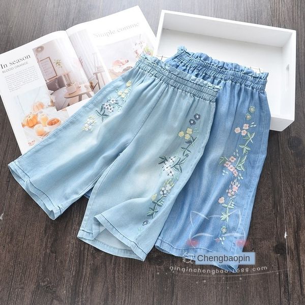 20215 girls' denim 2020 new tencel cotton embroidered soft denim casual pants embroidered casual pants pants, Blue
20215 girls' denim 2020 new tencel cotton embroidered soft denim casual pants embroidered casual pants pants, Blue