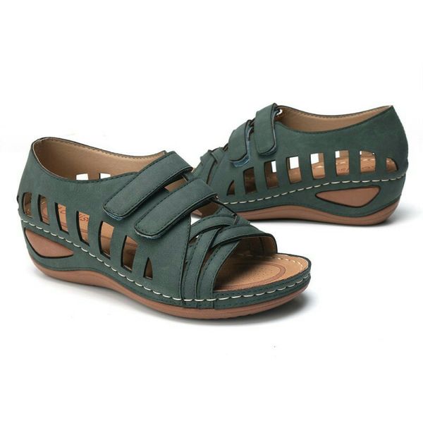 women sandals summer women's comfortable open toe sandals hollow large size wedge women shoes, Black
women sandals summer women's comfortable open toe sandals hollow large size wedge women shoes, Black