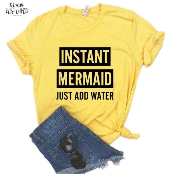 instant mermaid just add water women tshirts cotton casual funny t shirt for lady tee hipster 6 color na 601, White
instant mermaid just add water women tshirts cotton casual funny t shirt for lady tee hipster 6 color na 601, White