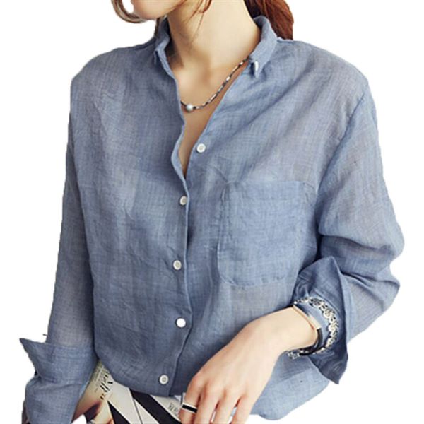2017 new women autumn summer casual basic cotton linen blouse shirt full sleeve work wear ol large size, White
2017 new women autumn summer casual basic cotton linen blouse shirt full sleeve work wear ol large size, White