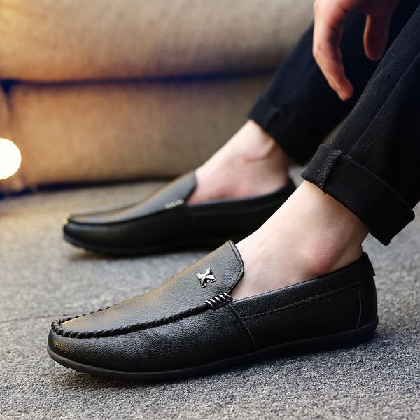men loafers driving shoes soft casual shoes men flats leather loafers slip on light weige sneakers dress, Black
men loafers driving shoes soft casual shoes men flats leather loafers slip on light weige sneakers dress, Black