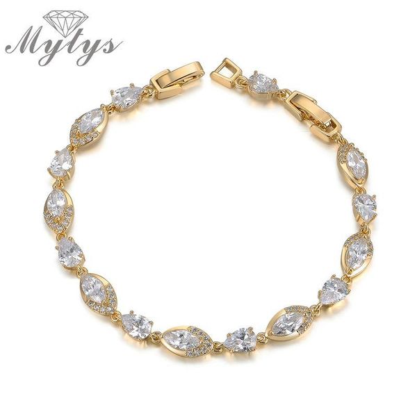 mytys gold color chain clear crystal high level bracelet for women new arrival fashion jewelry gift b1055, Black
mytys gold color chain clear crystal high level bracelet for women new arrival fashion jewelry gift b1055, Black