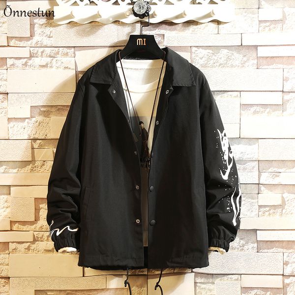 men's jackets onnestun men autumn streetwear clothing harajuku print lapel windbreakers korean style jacket, Black;brown
men's jackets onnestun men autumn streetwear clothing harajuku print lapel windbreakers korean style jacket, Black;brown