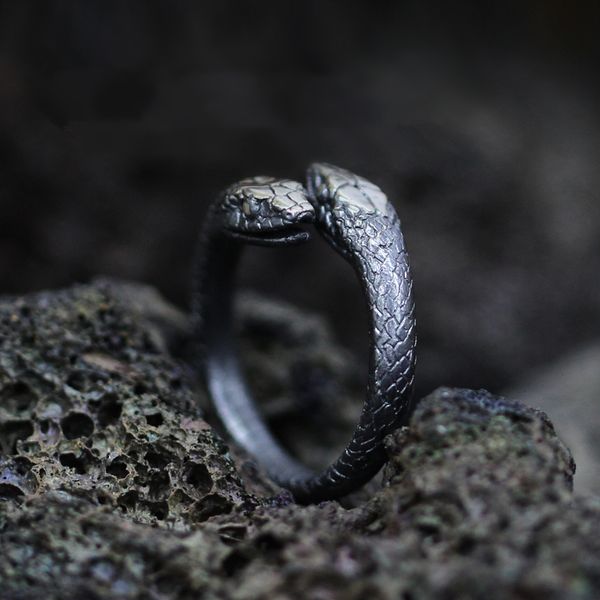 gothic 316l stainless steel rings two gothic snake ring women men adjustable fashion jewelry size 6-13, Silver
gothic 316l stainless steel rings two gothic snake ring women men adjustable fashion jewelry size 6-13, Silver
