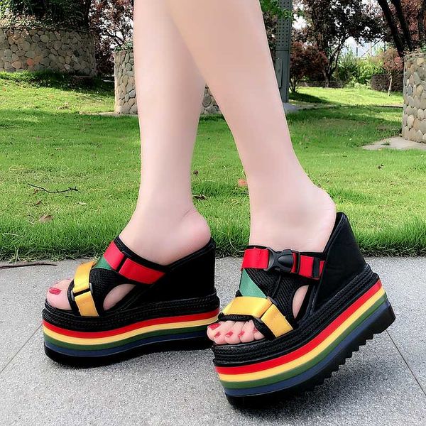 sponge cake platform wedge heel fishmouth sandal with hollow out bottom for ladies summer new 15cm super high heel shoes, Black
sponge cake platform wedge heel fishmouth sandal with hollow out bottom for ladies summer new 15cm super high heel shoes, Black