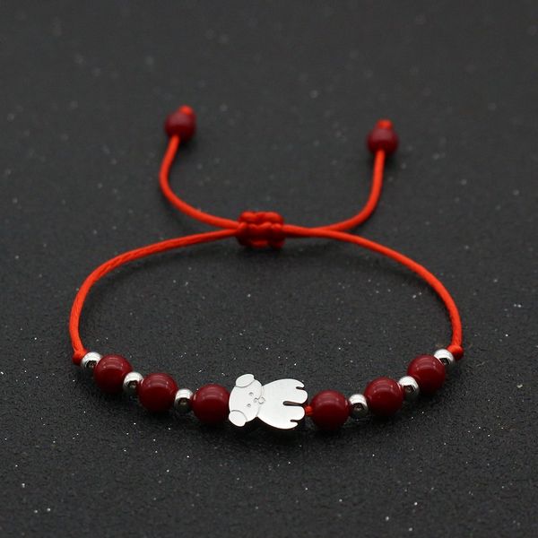 cute bear charm bracelet men women lovely stainless steel little bear lucky rope handmade braided couple bracelet & bangles gift, Red;blue
cute bear charm bracelet men women lovely stainless steel little bear lucky rope handmade braided couple bracelet & bangles gift, Red;blue